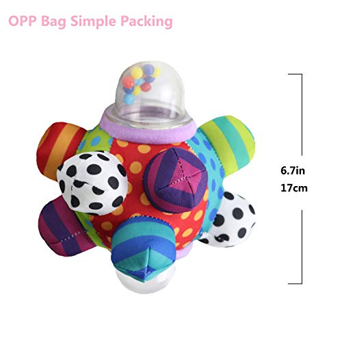 Generic Hand Grab Rattle Ball | Colorful Sensory Baby Rattle Toy