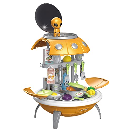 Space Kitchen Set for Toddlers | 54-Piece Cooking Play Set for Kids