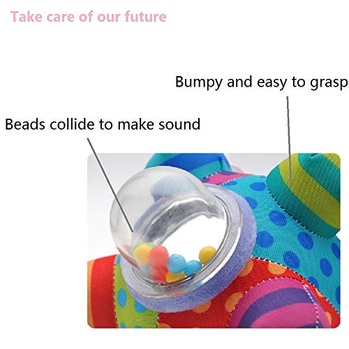 Generic Hand Grab Rattle Ball | Colorful Sensory Baby Rattle Toy