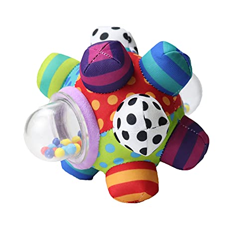 Generic Hand Grab Rattle Ball | Colorful Sensory Baby Rattle Toy