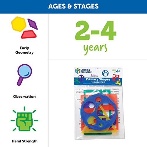 Primary Shapes Template Set | Math Learning Set for Kids Age 4+
