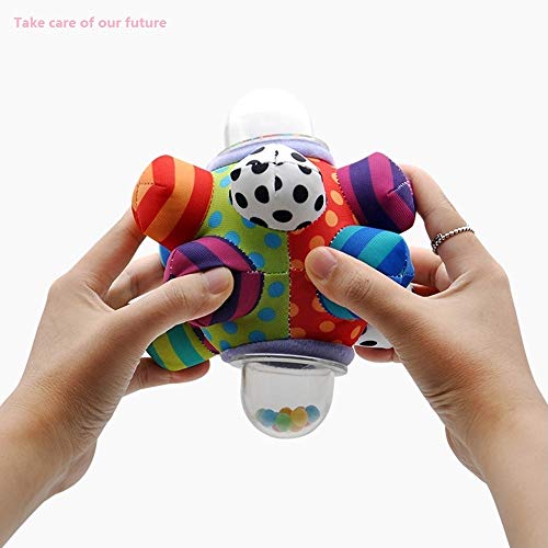 Generic Hand Grab Rattle Ball | Colorful Sensory Baby Rattle Toy