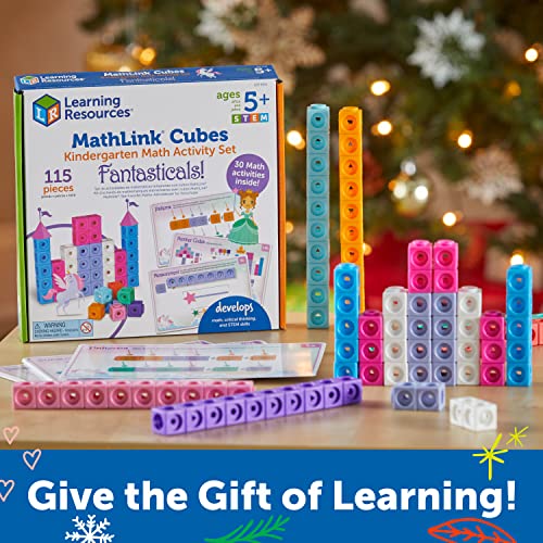 MathLink Cubes Mathmobiles Early Maths Activity 115-Piece Set for Kids