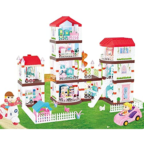 Princess Castle Game | Pink Girls Summer Villa Building Set for Kids