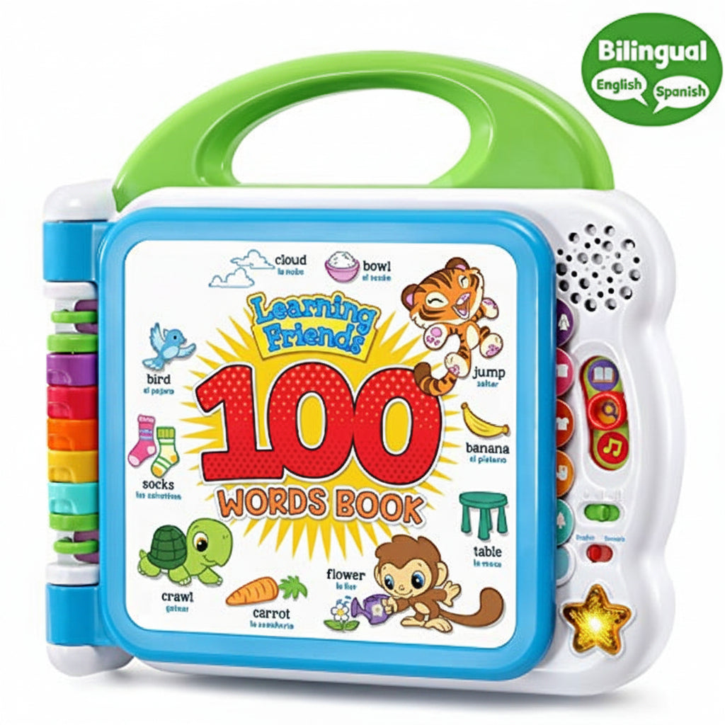 100 Words Book | English and Spanish | Educational Toys for Kids