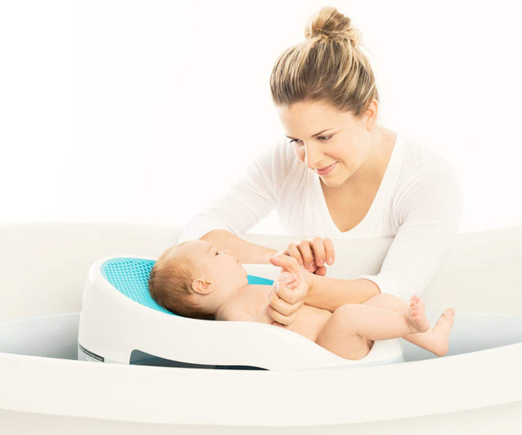 Baby Bather Non-Slip Newborn Bath Seat | Blue, Pink & Grey
