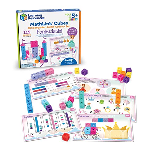 MathLink Cubes Mathmobiles Early Maths Activity 115-Piece Set for Kids