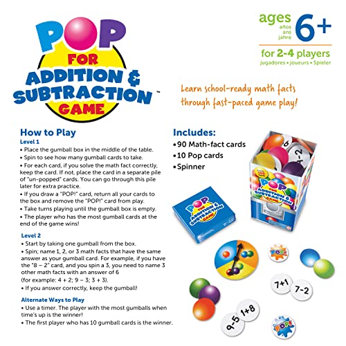 Learning Resources POP Games POP for Addition & Subtraction for Kids