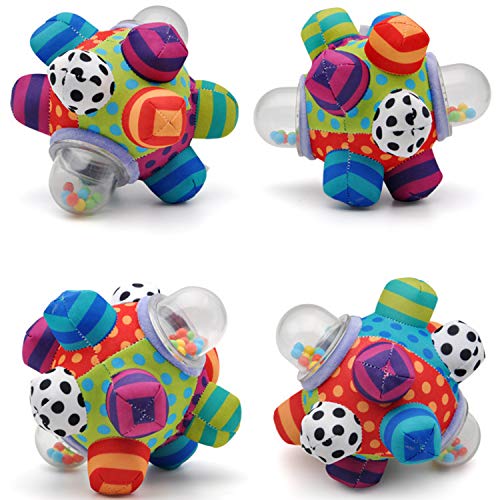Generic Hand Grab Rattle Ball | Colorful Sensory Baby Rattle Toy