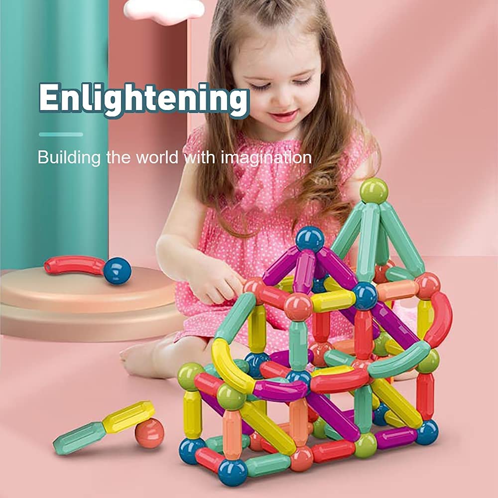 Magnetic DIY Creative Thinking Activity Blocks Playset for Kids