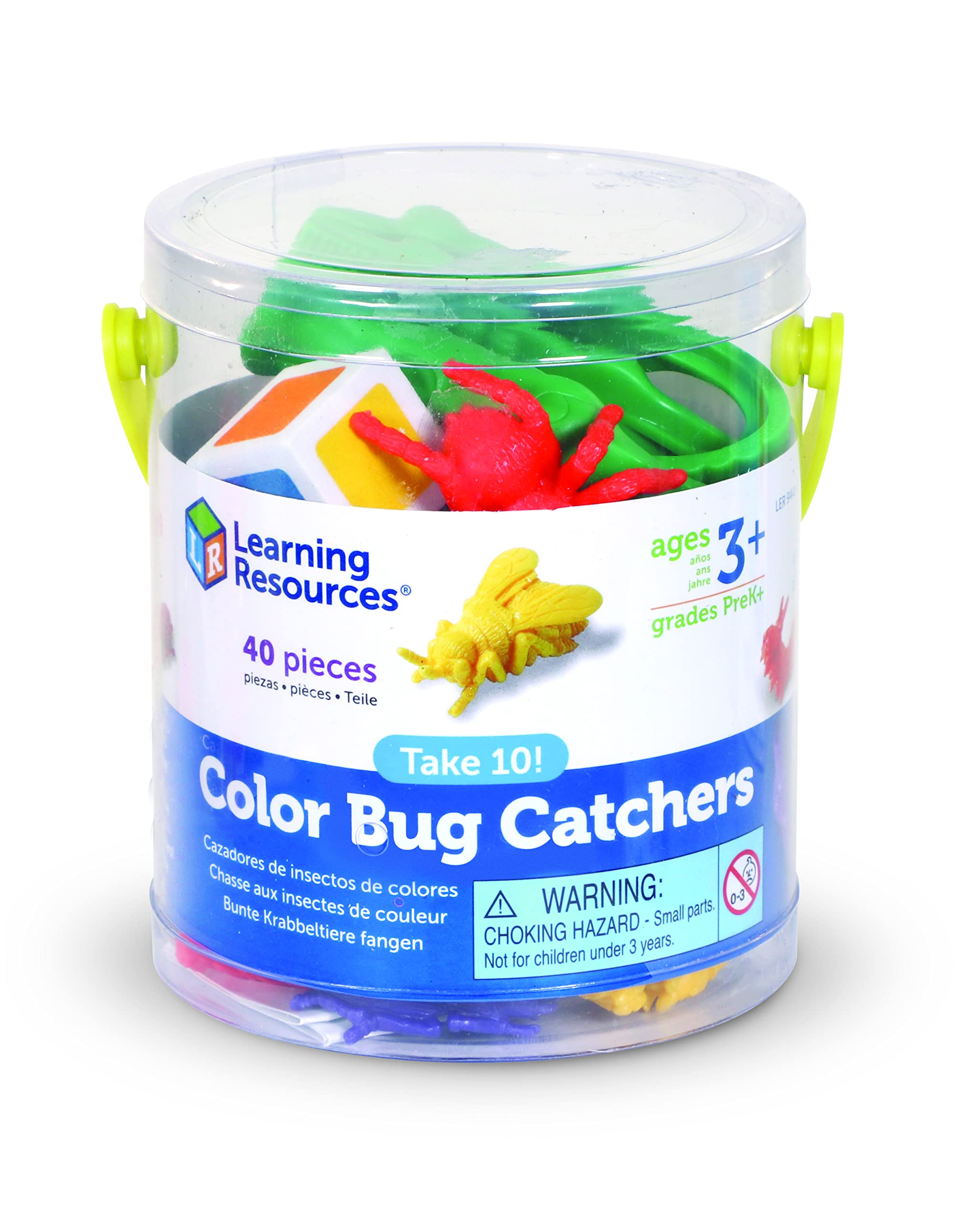 Learning Resources Take 10 Shape Finder Cookies for Kids Age 3+ | Color Bug catchers