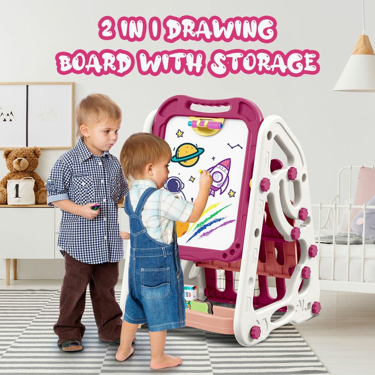 Talented Painter Double-Sided Drawing Board Set | Magnetic Drawing & Learning Board for Kids