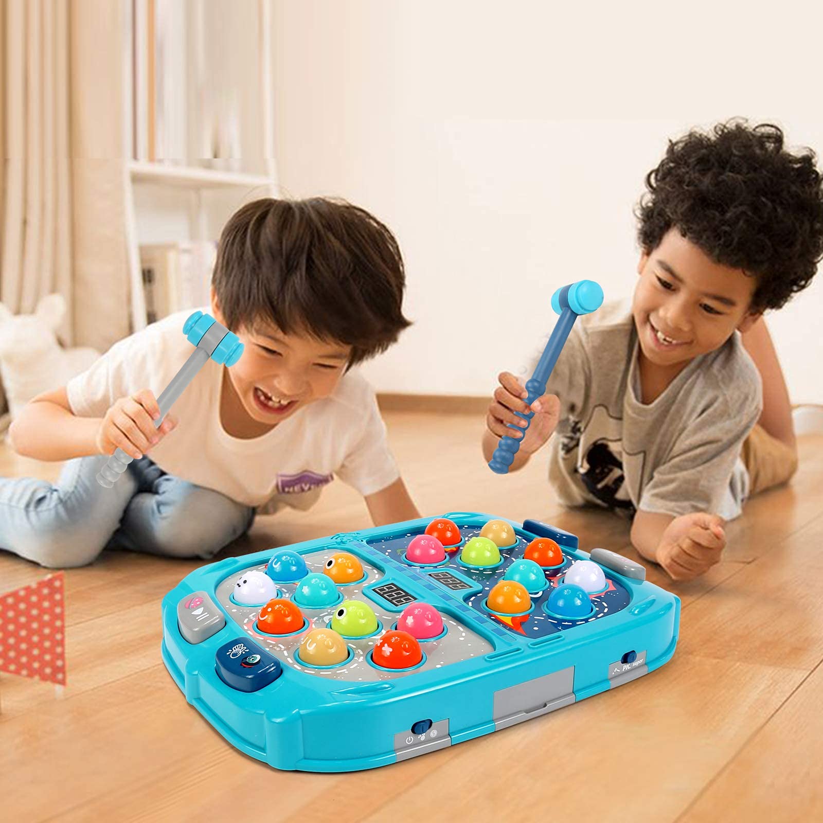 2 Player Whack-A-Mole Toy | Electronic Pounding Game for Kids