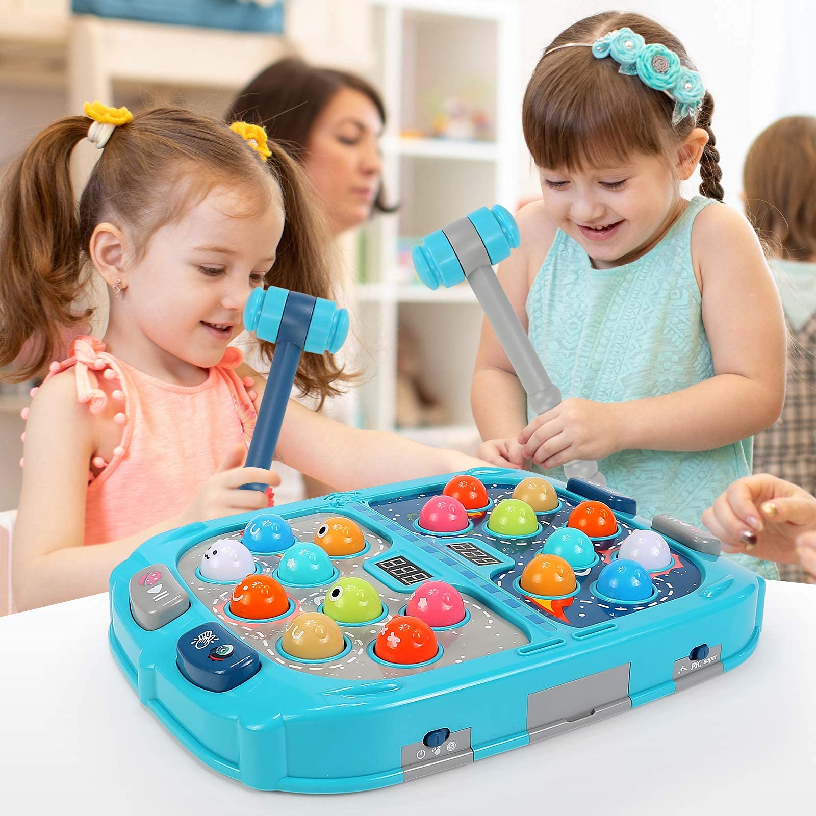 2 Player Whack-A-Mole Toy | Electronic Pounding Game for Kids