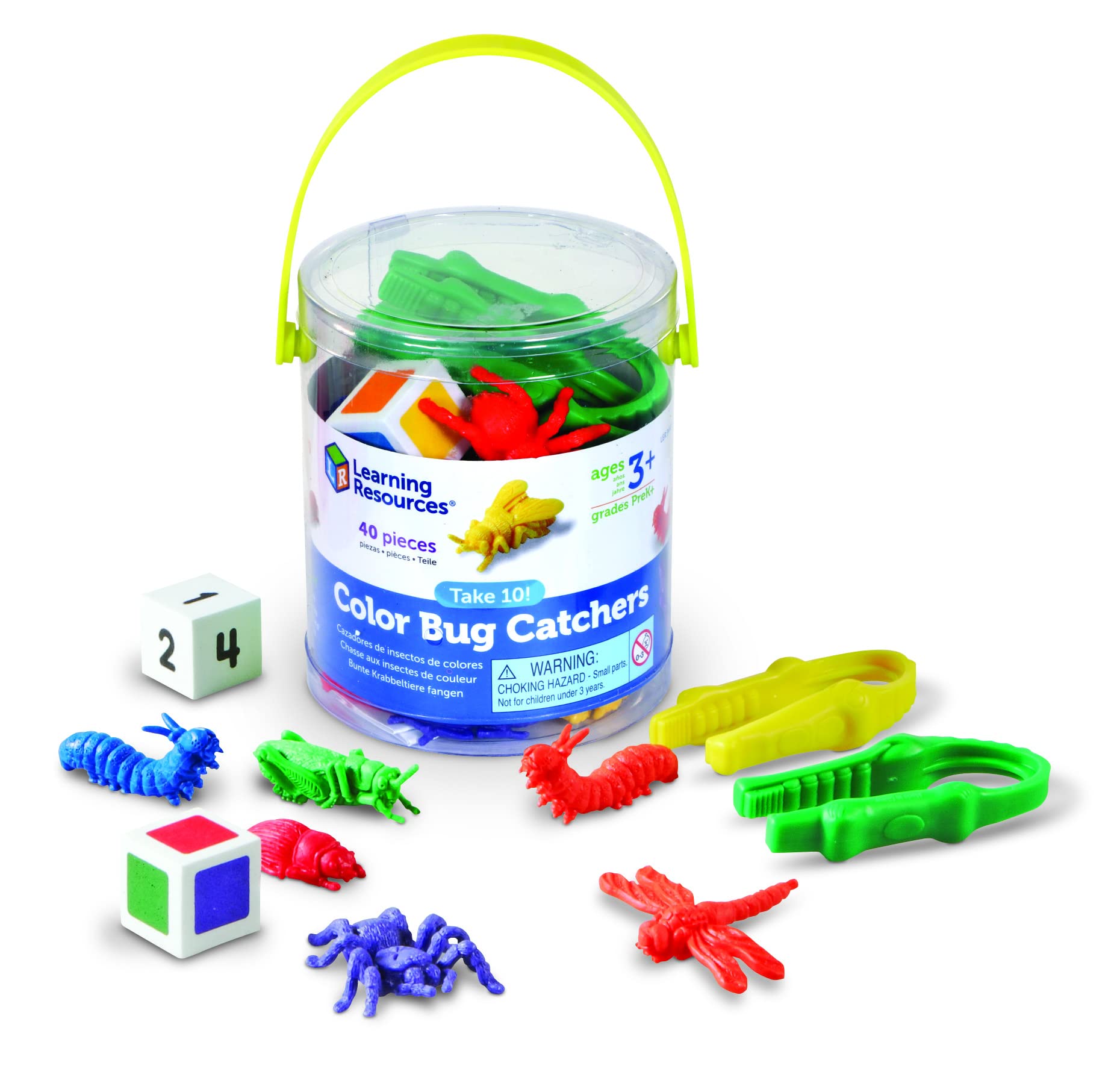 Learning Resources Take 10 Shape Finder Cookies for Kids Age 3+ | Color Bug catchers