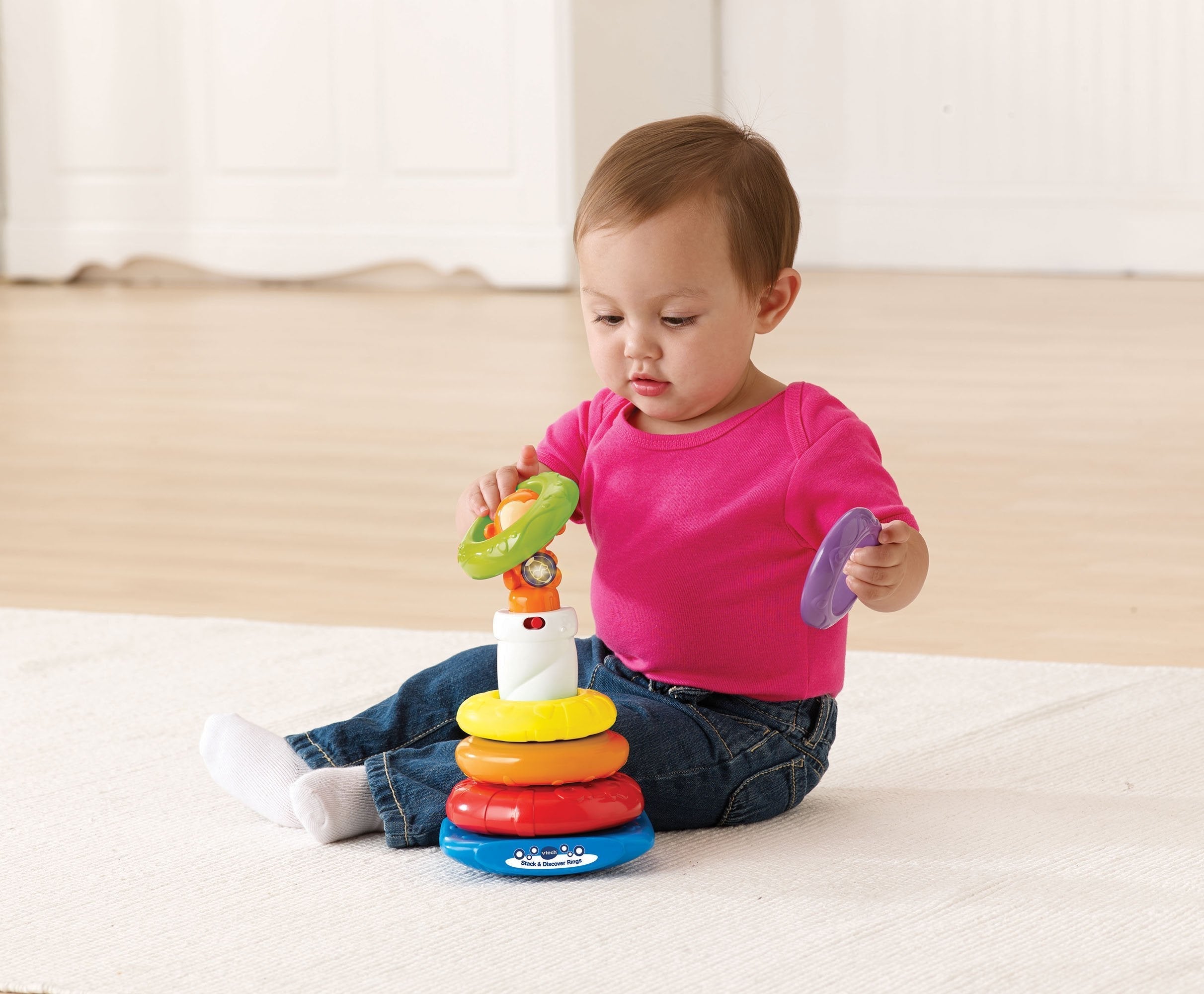 VTech Stack & Discover Rings | Multicolor Learning Toy for Babies
