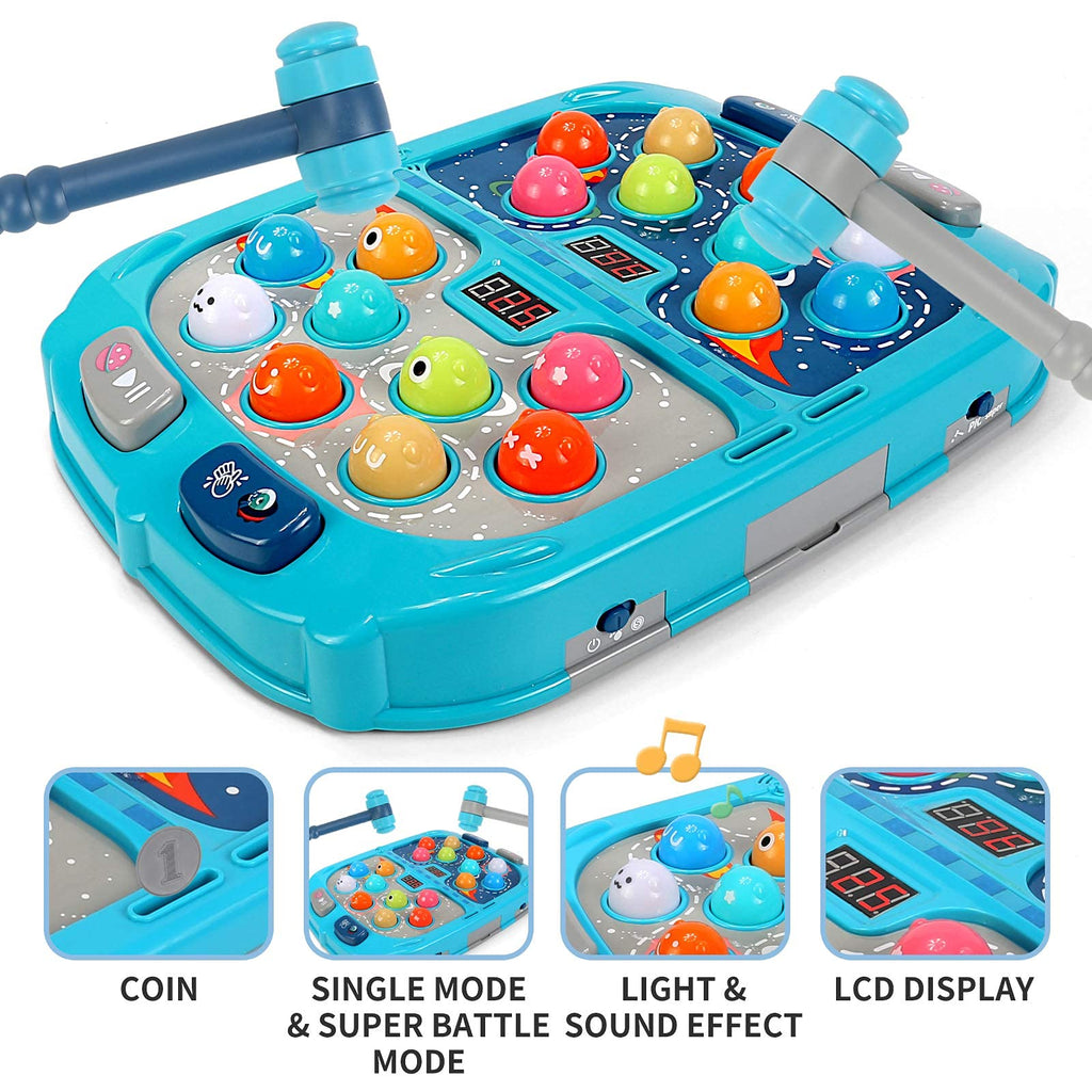2 Player Whack-A-Mole Toy | Electronic Pounding Game for Kids