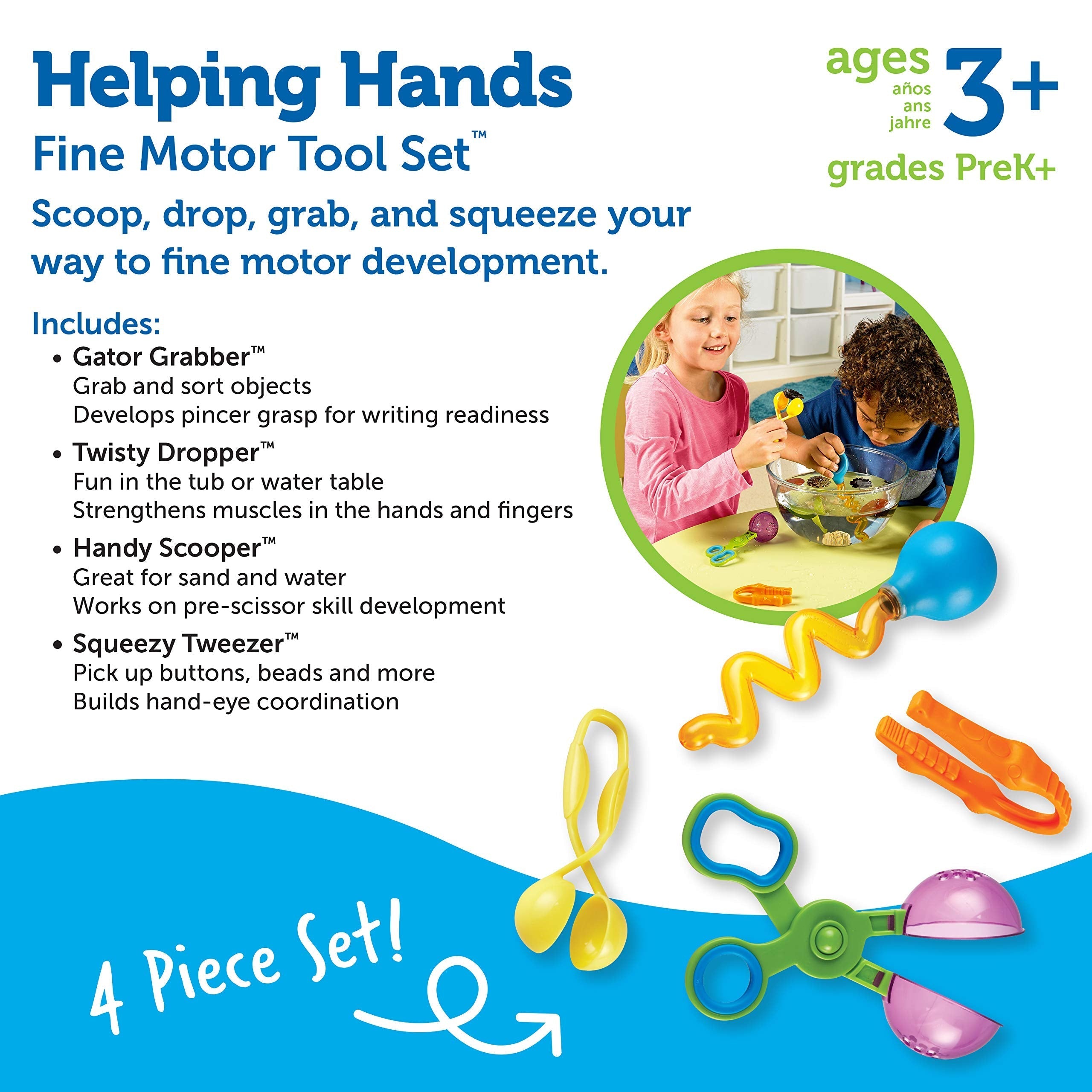 Helping Hands Fine Motor Tool Set | Sensory Toy Science Set for Kids Age 3+