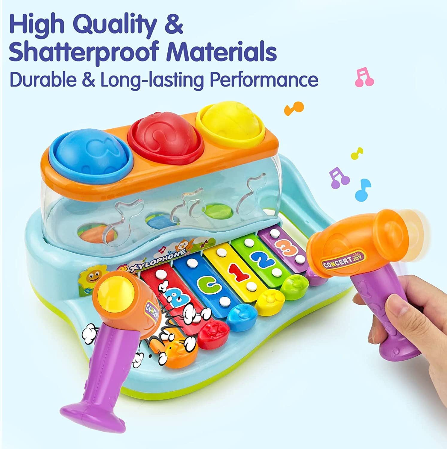 Xylophone Pop 'N Play Music Center 2in1 Montessori Toy for Babies