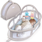 Handmade Soft Natural Cotton Basket for Baby Sleeping | 3 In 1 Baby Bag with Bassinet