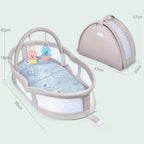 Handmade Soft Natural Cotton Basket for Baby Sleeping | 3 In 1 Baby Bag with Bassinet