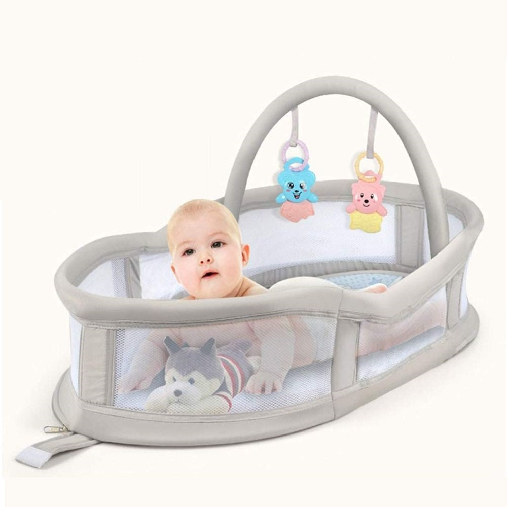 Handmade Soft Natural Cotton Basket for Baby Sleeping | 3 In 1 Baby Bag with Bassinet