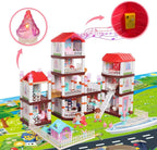 Princess Castle Game | Pink Girls Summer Villa Building Set for Kids